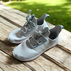 adidas White and Light Blue Women's Sneakers